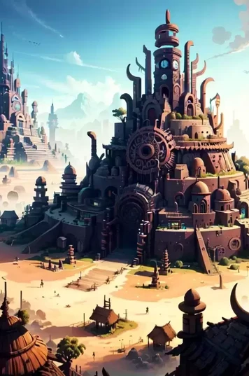 一个神秘的古代城市建筑