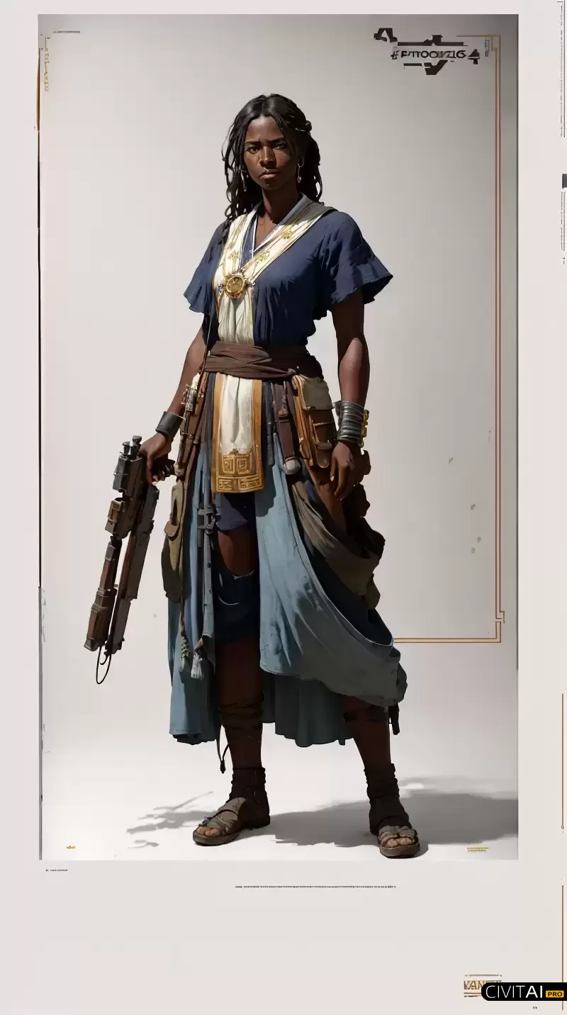 手持枪支武器的希腊女性