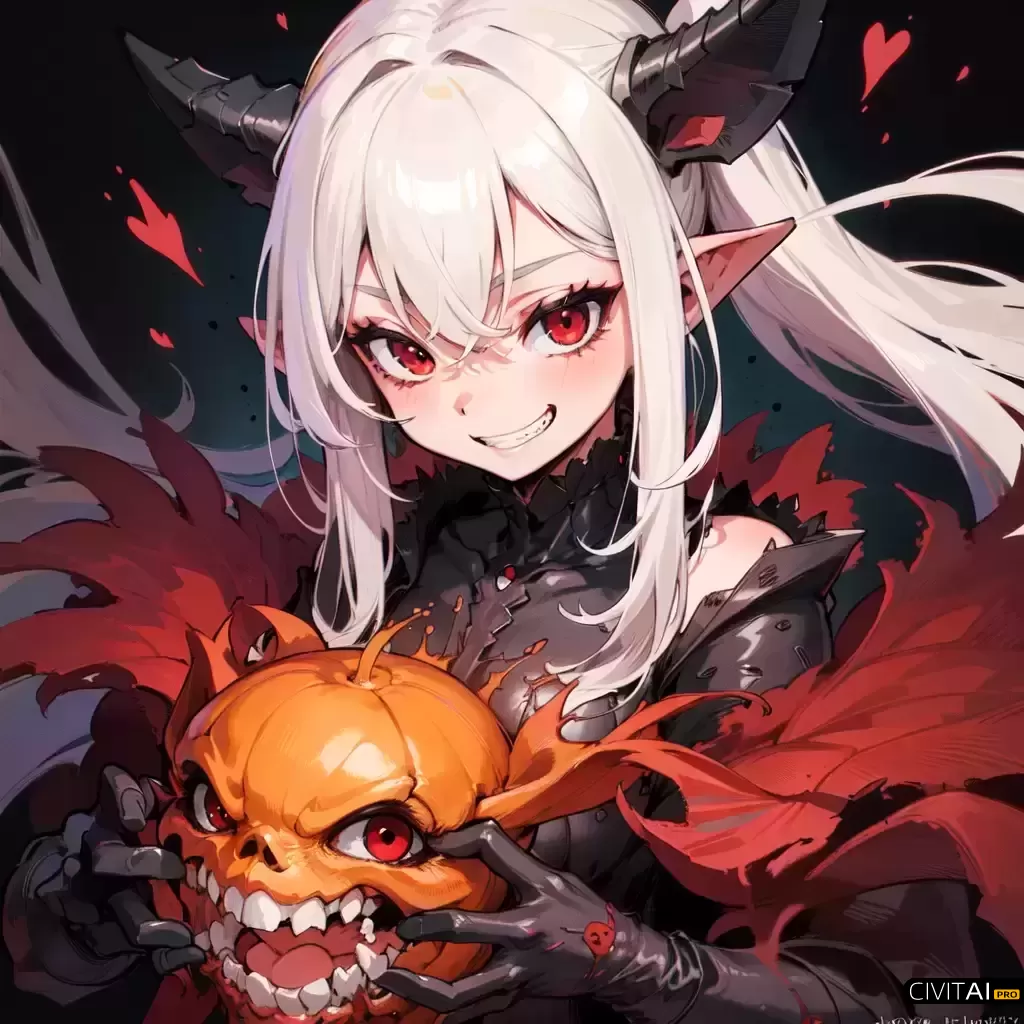 头上长角的怪物女孩