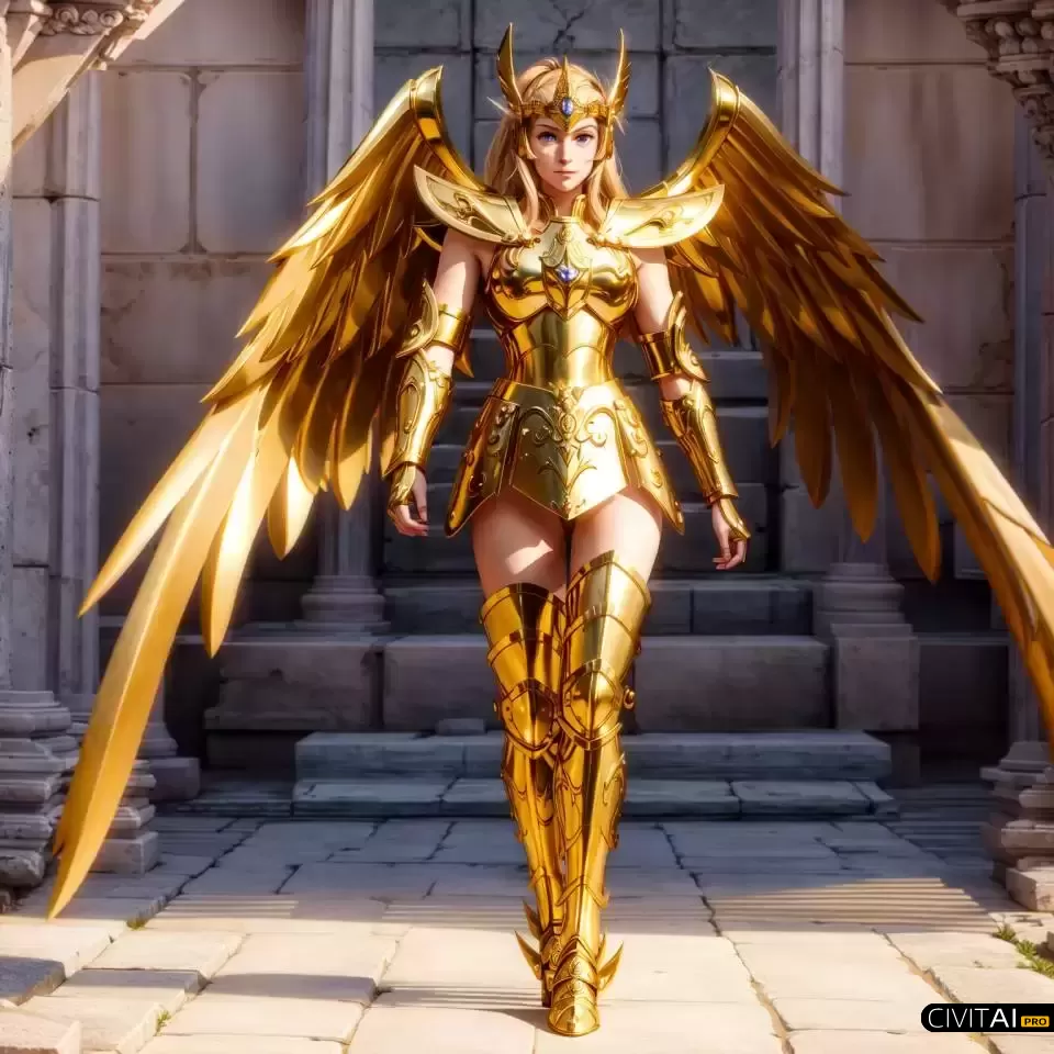 长着翅膀身穿圣衣的女圣斗士