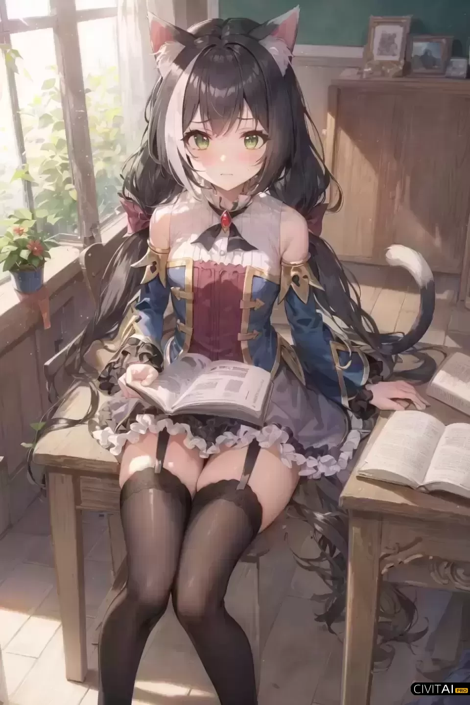 《公主连结》猫耳少女卡露露在教室的一天