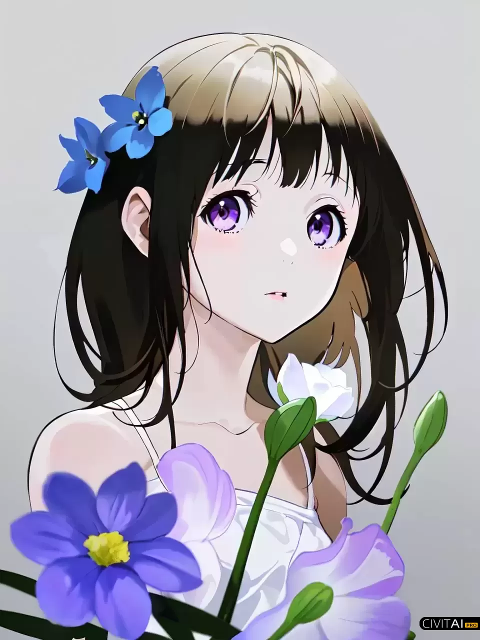 花朵簇拥里的千反田惠瑠