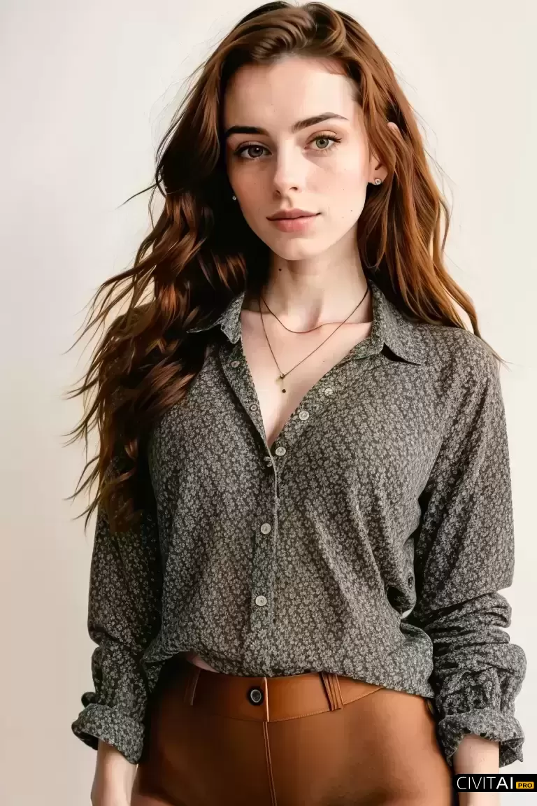 纯净白色背景下女性的惊艳肖像照