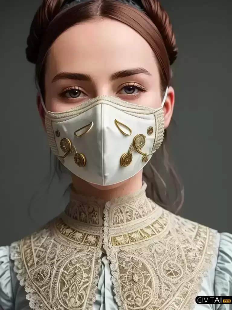 高级电影摄影风格医用口罩维多利亚时代