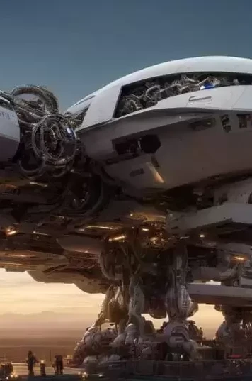 停泊在地面上的宇宙飞船