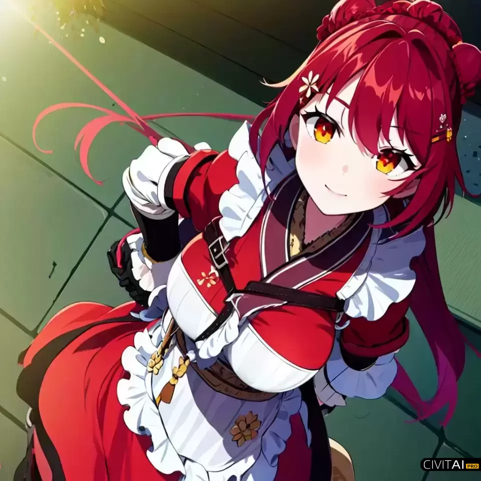 穿一身连衣裙的红头女孩