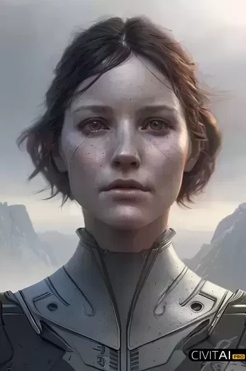 雷德利斯科特风格的科幻士兵肖像