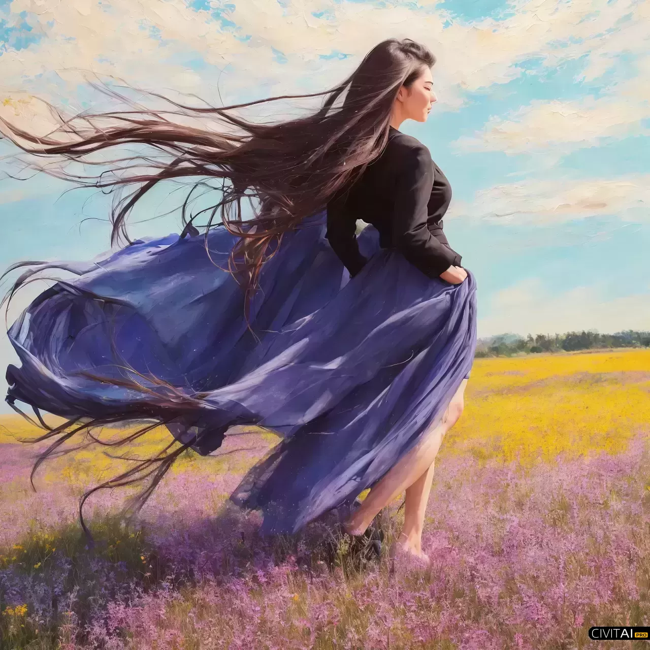 梦幻野花田中的飘逸教师