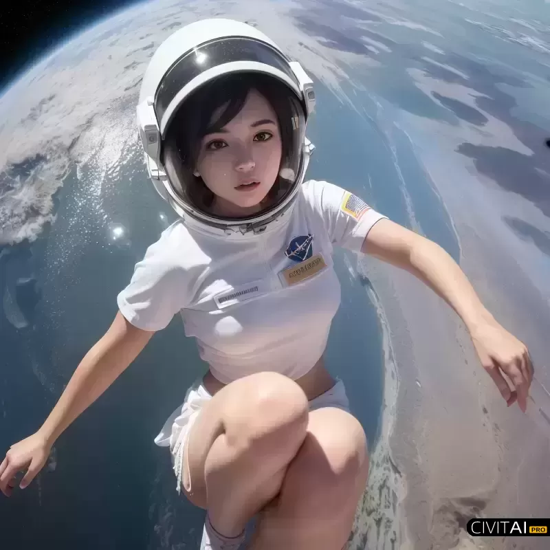 悬浮宇宙的白衣女子和远方神秘行星