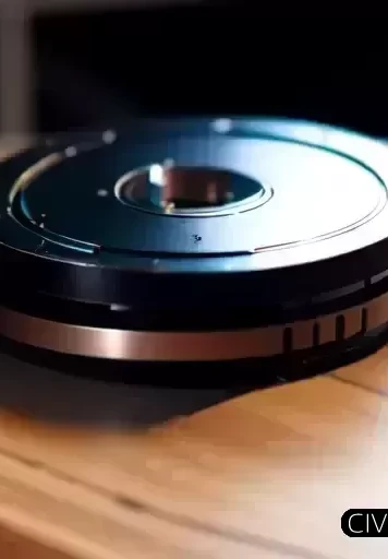 数据盘风格桌面圆形物体特写