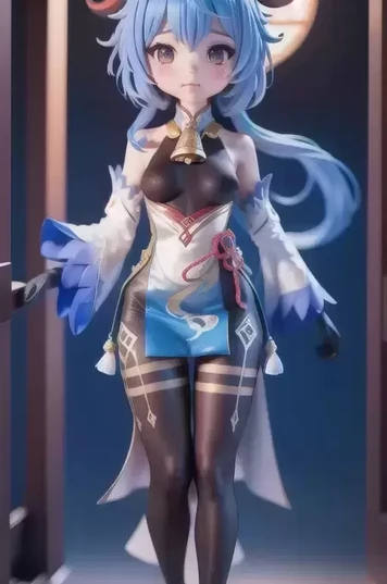 穿着人偶玩具服的《原神》甘雨