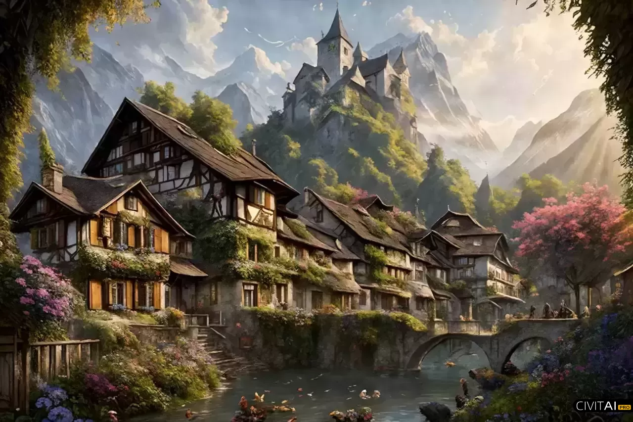 瑞士中世纪村庄的细腻之美