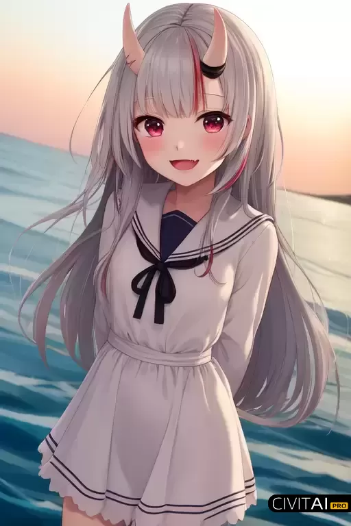 在海滩边上的百鬼绫目