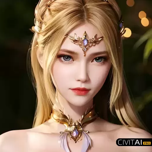 穿着华丽服饰和饰品的女性