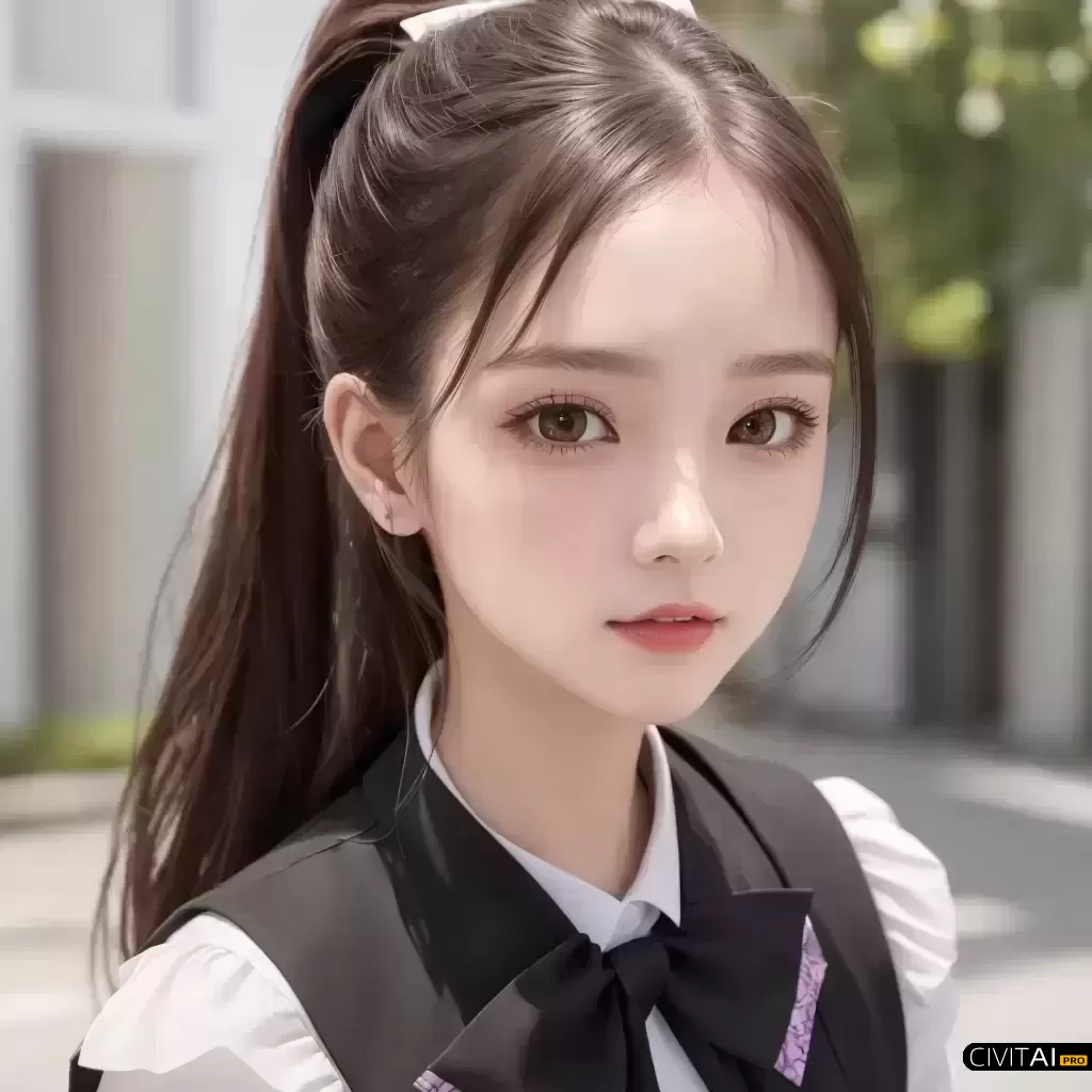 学生制服下的时尚女孩