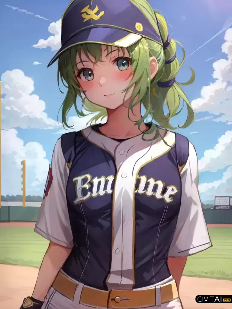 穿棒球衣戴棒球帽的女孩