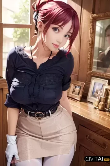 站在镜子前穿黑色上衣的女人