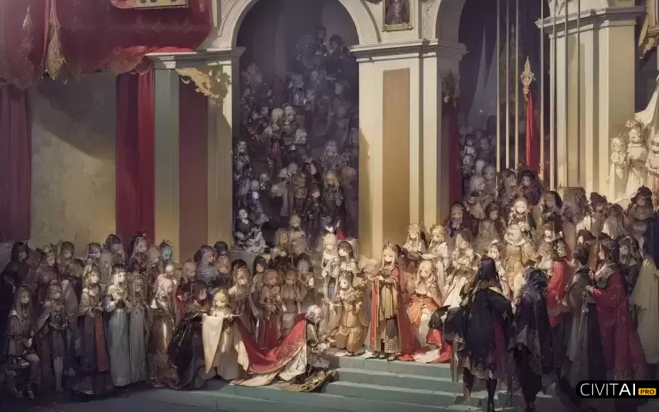 坐在歌剧院中的公主与女王