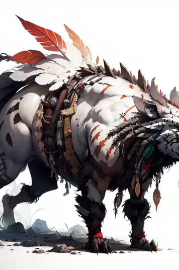 长着羽毛的恐怖怪兽