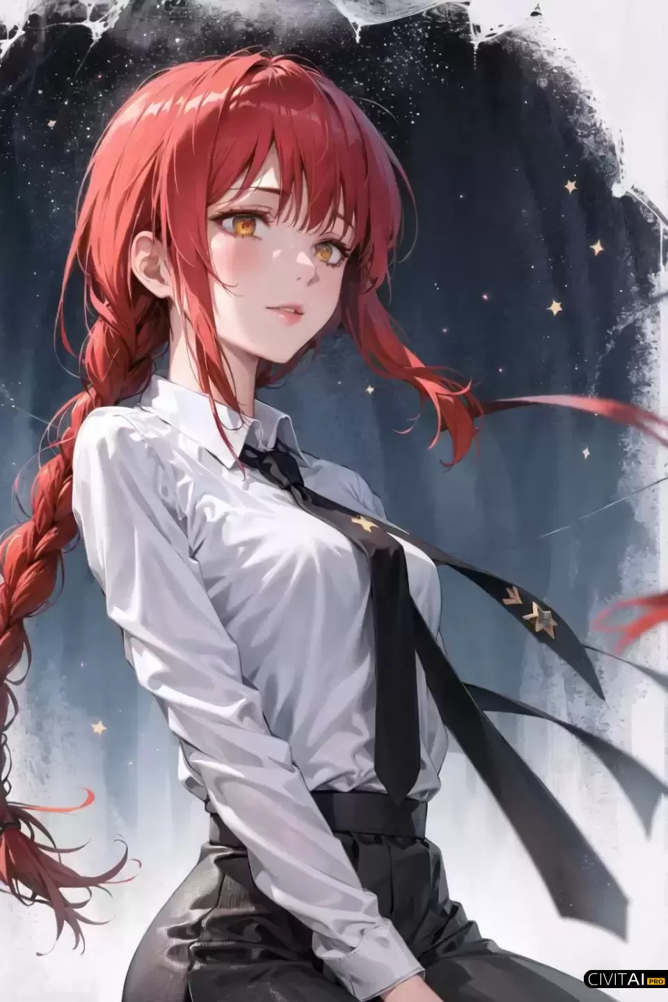 在星空的夜晚的玛奇玛