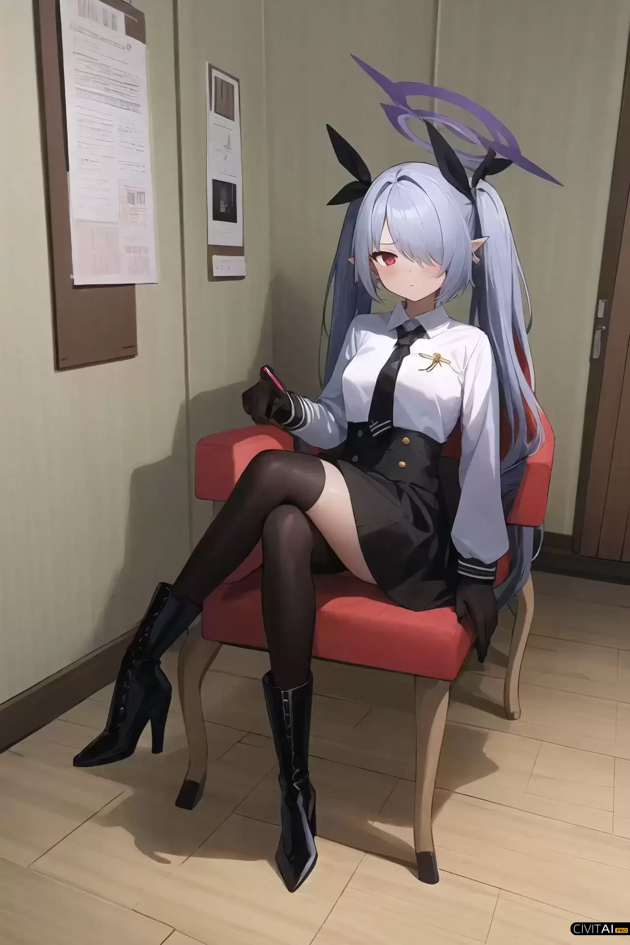 《蔚蓝档案》银镜伊织LoRA模型插图1 《蔚蓝档案》银镜伊织LoRA模型插图1