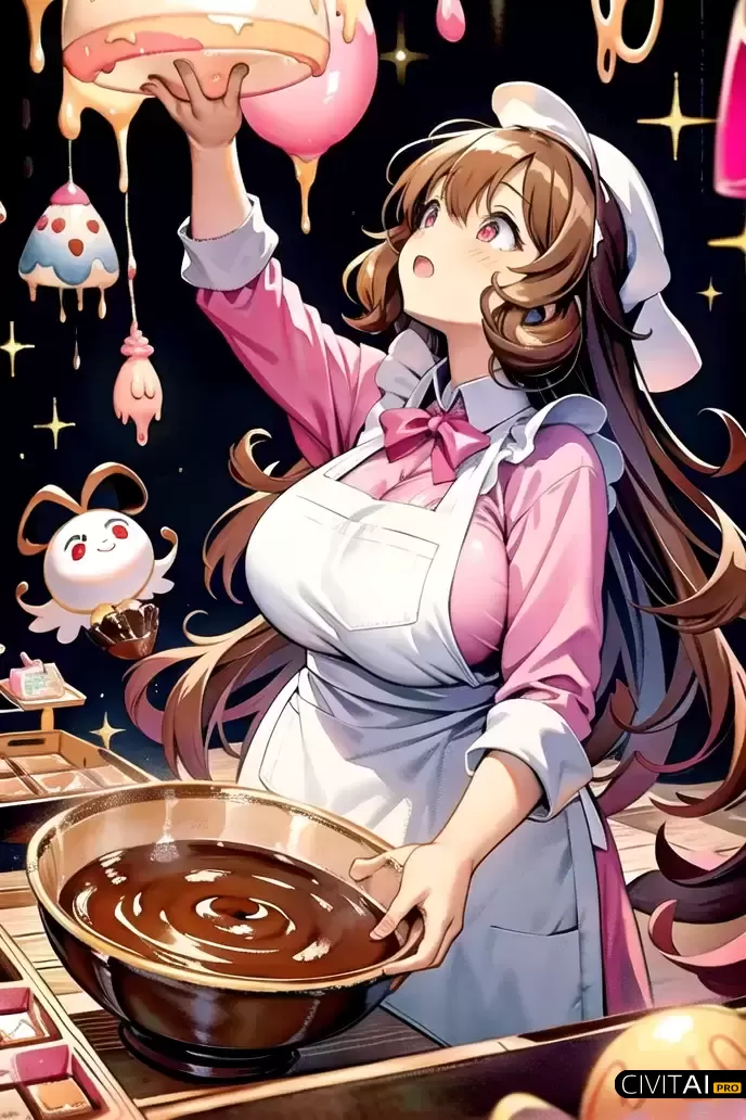 正在巧克力工厂做巧克力