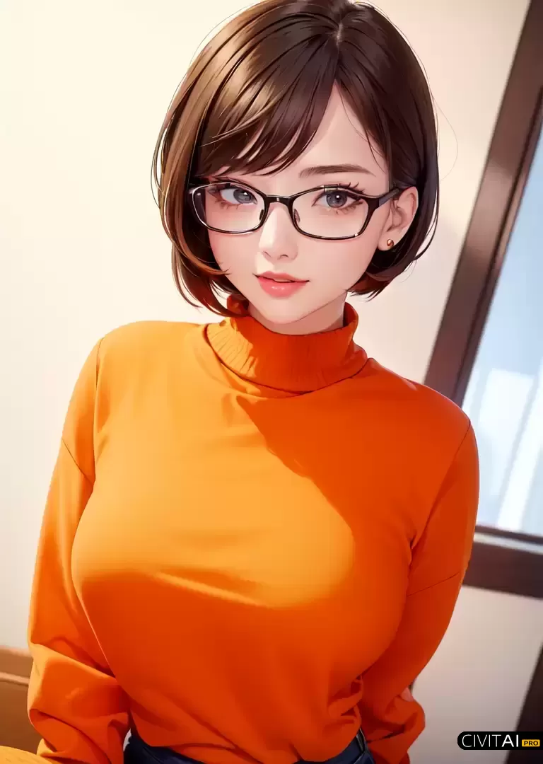 充满个性的女孩上半身画像