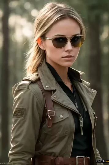 穿皮质胸带的VeronicaMars高清照片