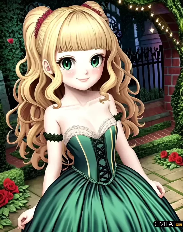 可爱俏皮的金发女孩