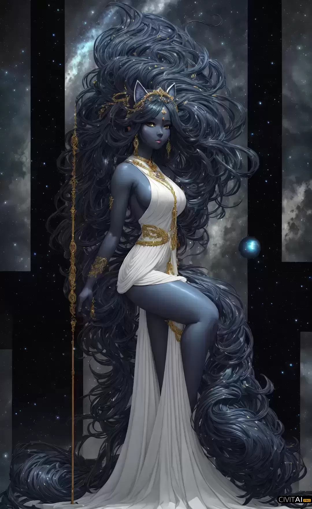 令人惊叹的猫耳女神全身描绘