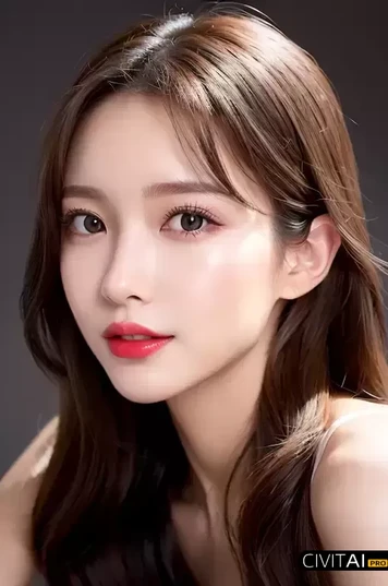 拥有精致妆容的女孩