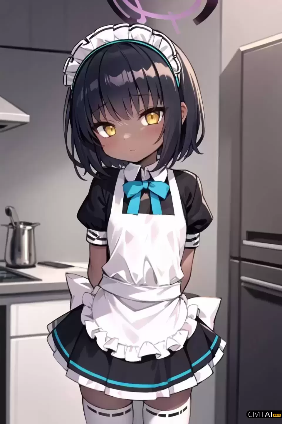 黄眼黑发女仆Karin的厨房生活